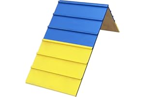 koretech Dogs Agility Course Backyard Set, Dog Agility Equipment, Non-Slip Dog Agility A-Frame, 84” x 24” Large Size