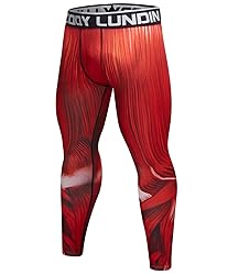Red Plume Men's Compression Elastic Tight Leggings