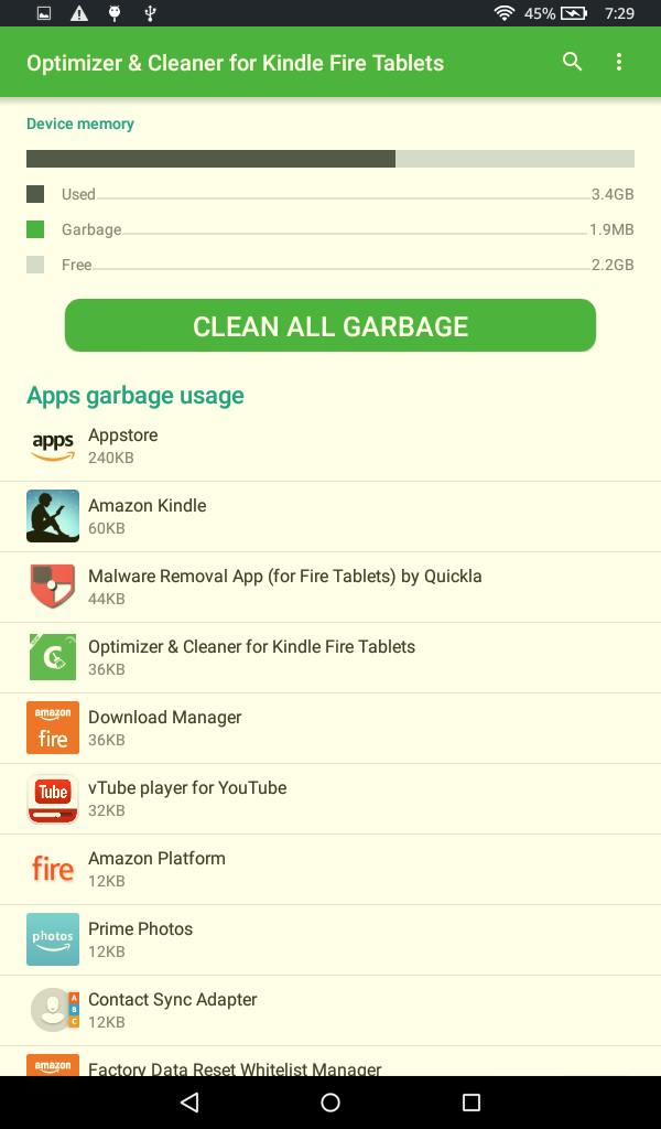 Optimizer & Trash Cleaner Tool for Kindle Fire Tablets Amazon.es