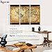 Decor MI Vintage World Map Canvas Wall Art Prints Stretched Framed Ready to Hang Map Artwork World Map Wall Decor for Living Room Bedroom Office 16