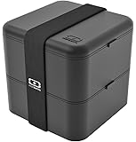 monbento 1200 03 002 MB Square Bento Box, Black