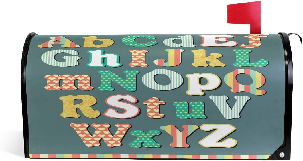 AUUXVA MAHU Mailbox Cover Colorful Letter
