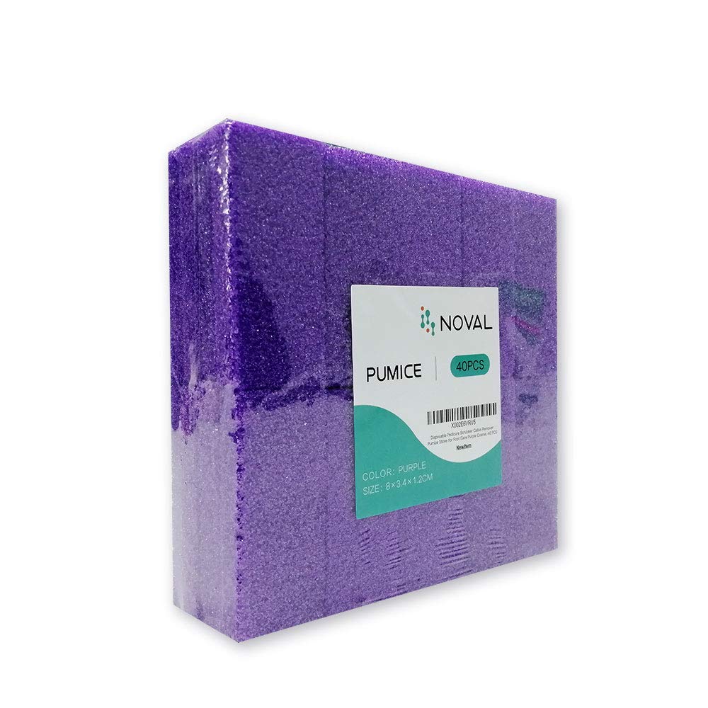 Disposable Pedicure Scrubber Callus Remover Pumice Stone for Foot Care Purple Coarse, 40 PCS: Beauty