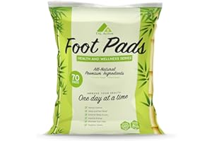 Natural Bamboo Charcoal Foot Pads: 70 Pack Wormwood Sleep Aid and Stress Relief Pads for Men and Women (70 Count)