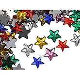 Allstarco Star Rhinestones Embelishments 5mm Flat Back Acrylic Plastic Gems for Jewelry, Crafts, Costumes, Invitations, Cosplay - 500 Pieces (Assorted Colors)