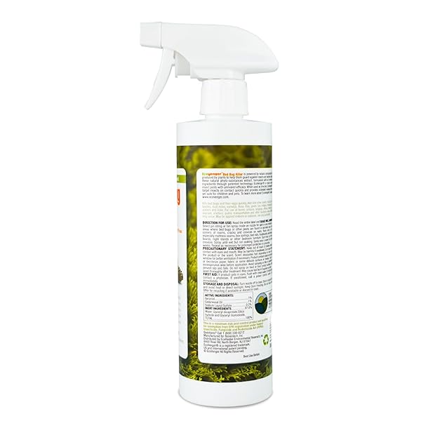 BED BUG KILLER 16 OZ ECOVENGER BY ECORAIDER, 100% KILL EFFICACY, BEDBUGS & MITES, KILLS EGGS & THE RESISTANT, LASTING PROTECTION, USDA BIO-CERTIFIED, PLANT EXTRACT BASED & NON-TOXIC, CHILD & PET SAFE
