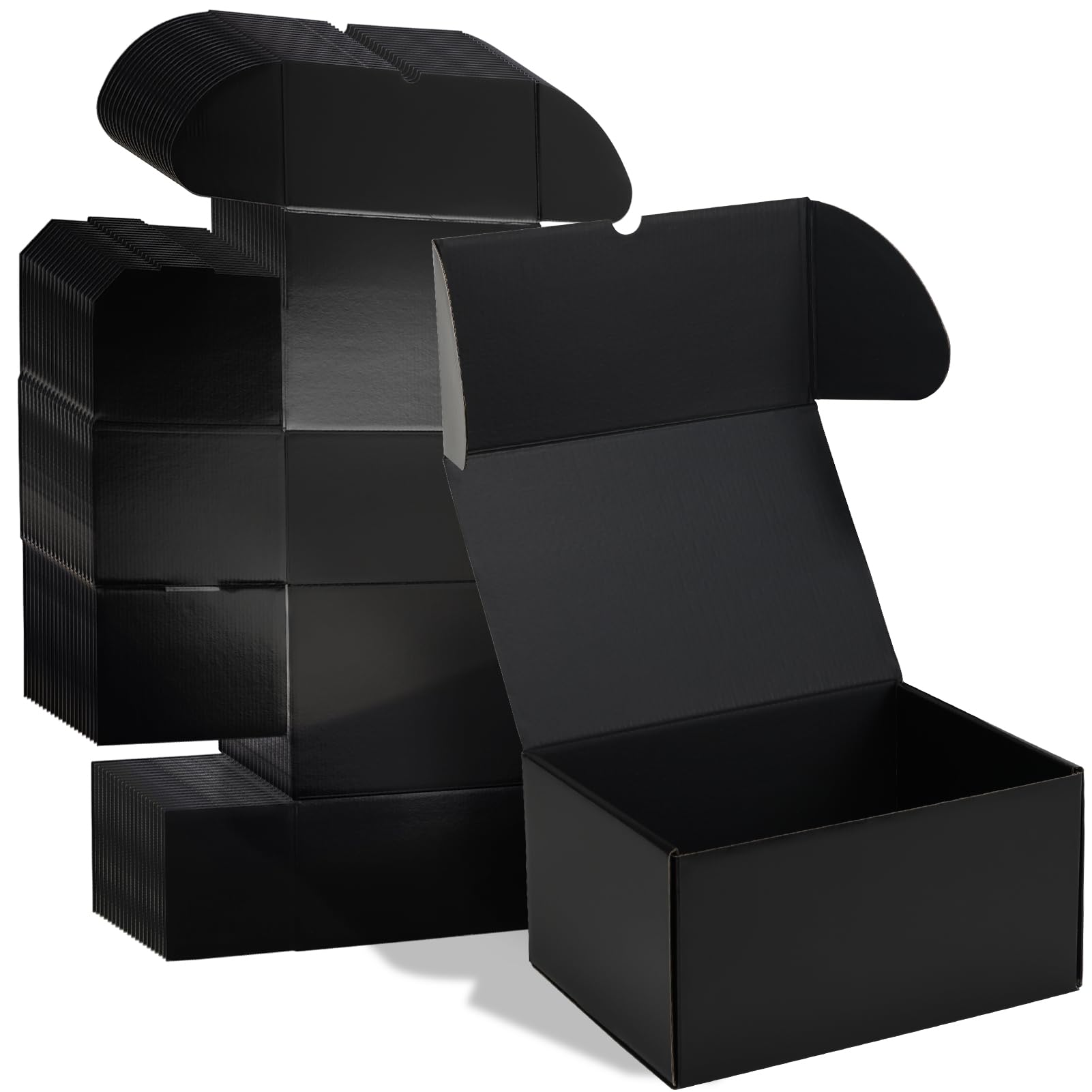 Photo 1 of ZBEIVAN 10x7x5 Black Shipping Boxes Set of 20 Corrugated Cardboard Mailer Boxes for Packaging Small Business Mailing Gifts