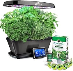 Miracle-Gro AeroGarden Bounty Elite with Gourmet Herb Seed Pod Kit, Platinum