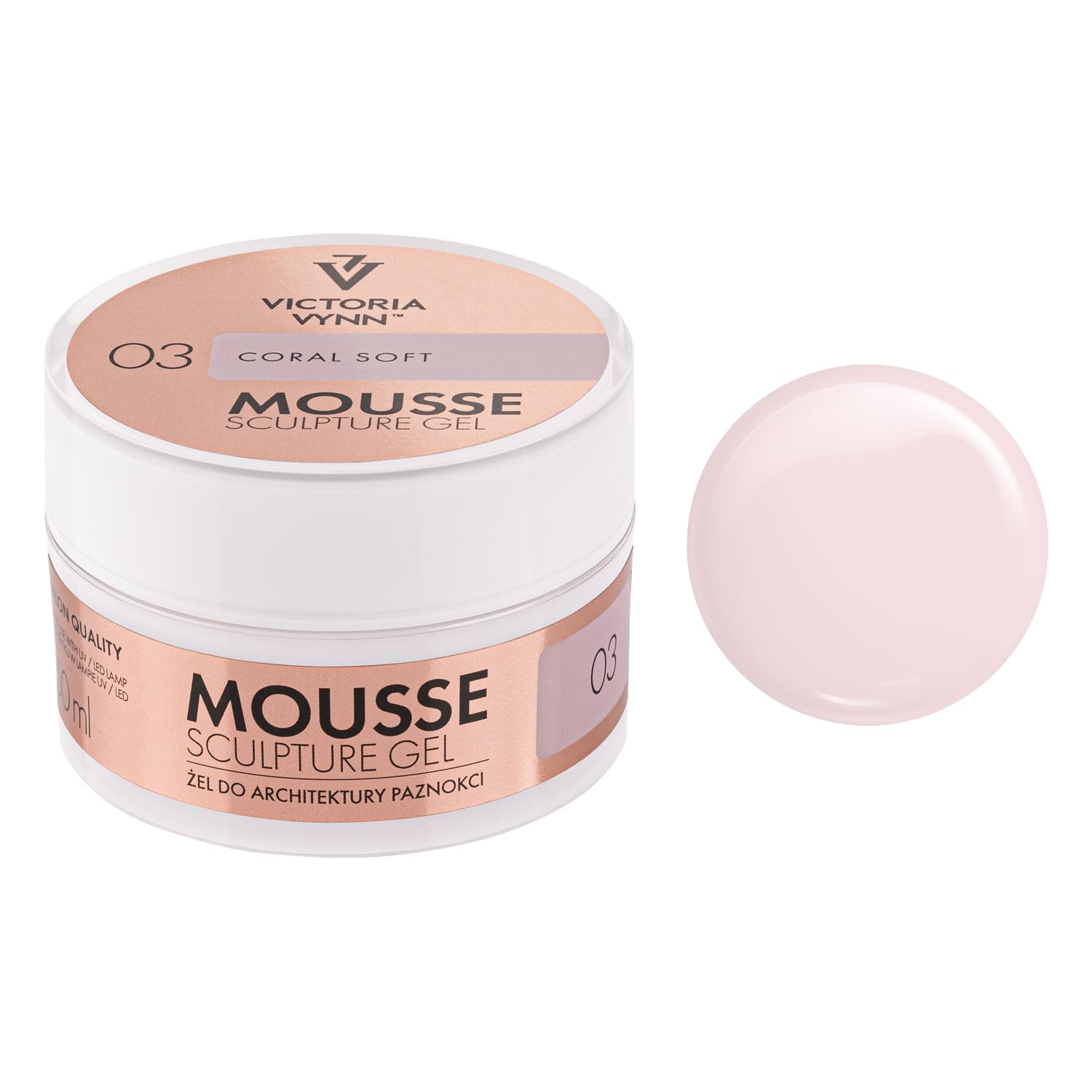 Victoria Vynn MOUSSE SCULPTURE GEL 50ml NEW Thixotropic Gel NEW CORAL SOFT 03
