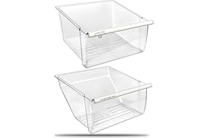 ALVAR [2 Pack] Upgraded 2188656 Fridge Crisper Drawer UPPER Humidity Control Drawer & 2188664 Crisper Bin LOWER Refrigerator Drawer Replacement For Kenmore Whirlpool Fridge Drawer Parts WRS325FDAM04 Drawer