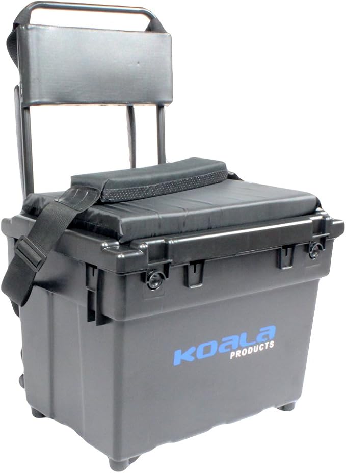 KOALA PRODUCTS TEAM FISHING TACKLE SEAT BOX, CUSHION, PADDED STRAP