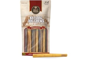 Bully Bunches Premium 6 Inch Standard Beef Collagen Chews for Dogs – All-Natural, Long-Lasting Dental Treats, Protein-Rich, Grain-Free, Healthy Digestive Support for Dogs (6 Inch - 10 Pack)