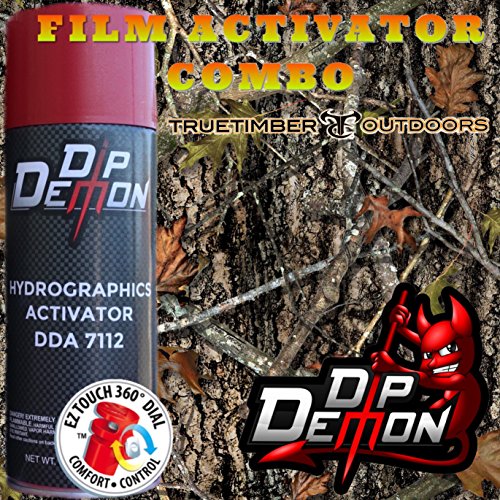 Hydrographic Film Combo Kit True Timber New Conceal Camouflage Camo Hunting Tree Bark Branches Leaves Hydrographic Water Transfer Film Activator Combo Kit Hydro Dipping Dip Demon