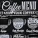 66Retro Coffee Menu Know Your Coffee, Metal Tin Sign, Wall Decorative Sign, Size 8