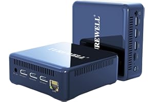 TUREWELL N100 Mini PC, Alder Lake N100 Quad-Core 3.4GHz, 16GB DDR4 512GB SSD Mini Desktop Computer, WiFi 6/BT5.2/USB3.0/OS 11