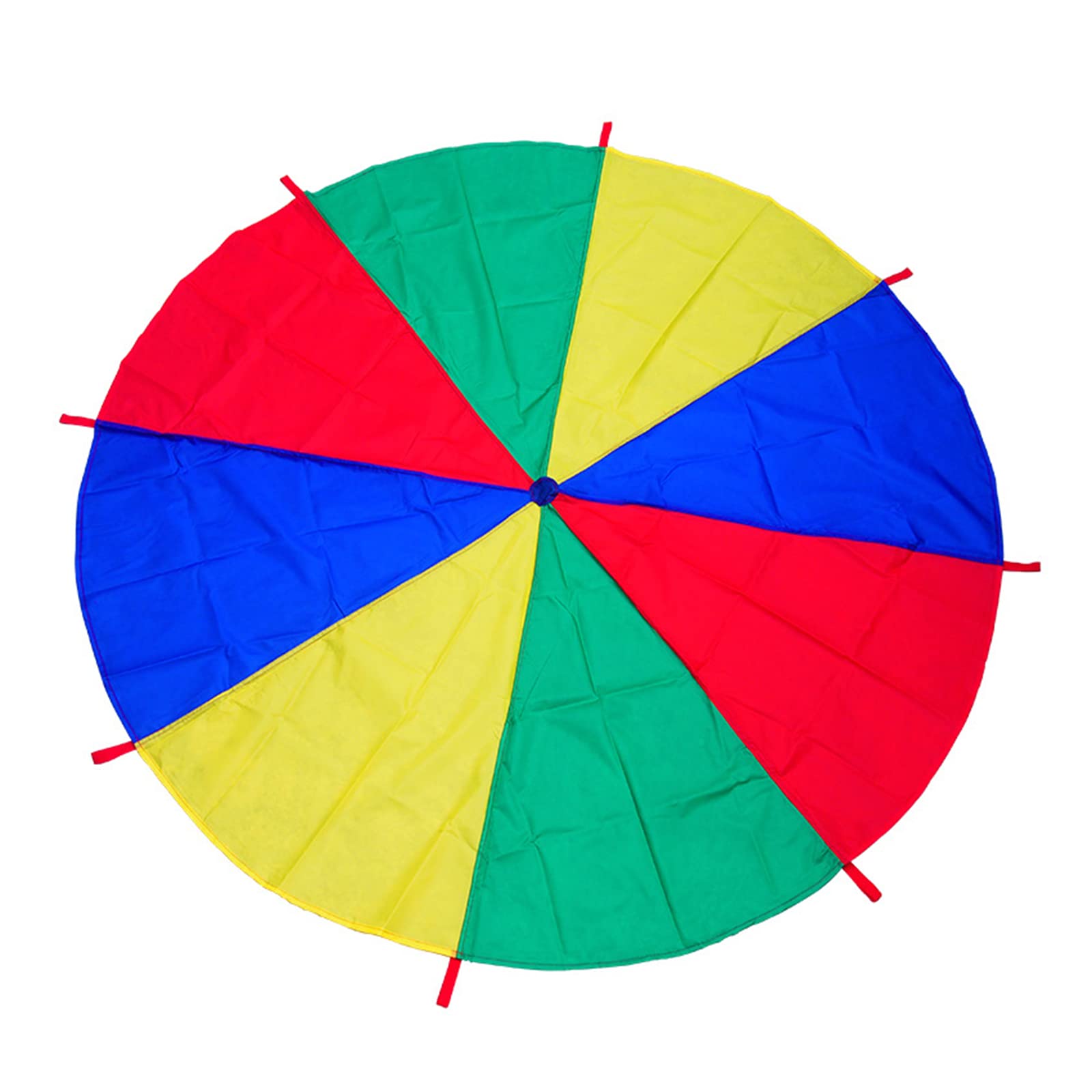 LEADSTAR Kids Play Parachute Multicolored Play Tent with 8 Handles,Kids Rainbow Parachute Toy,Outdoor Indoor Play Equipmen Lawn Games Picnic Blanket Mat(6Ft)