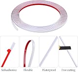 Zayejod 10M White Self-Adhesive Moulding Trim 2 Rolls 8mm PVC Edge view 3