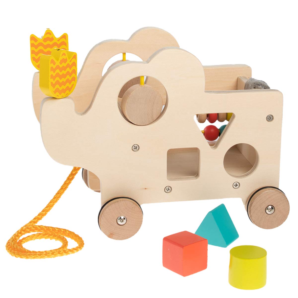 Manhattan Toy Natural My Pal Elly Wooden Pull-Along