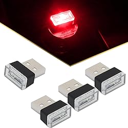 Crynod Pack-4 Car Led Lights, USB Ambient