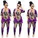 Elevin(TM) Women Summer African National Print Casual Straight Print Tops+Pants
