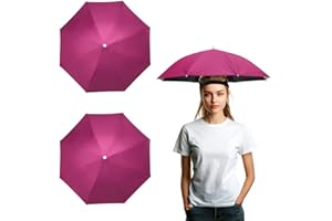 YELARXI Umbrella Hat, Fishing Hat Hands Free Waterproof Adjustable Sun Rain Cap Hat with Elastic Band Fit for Camping