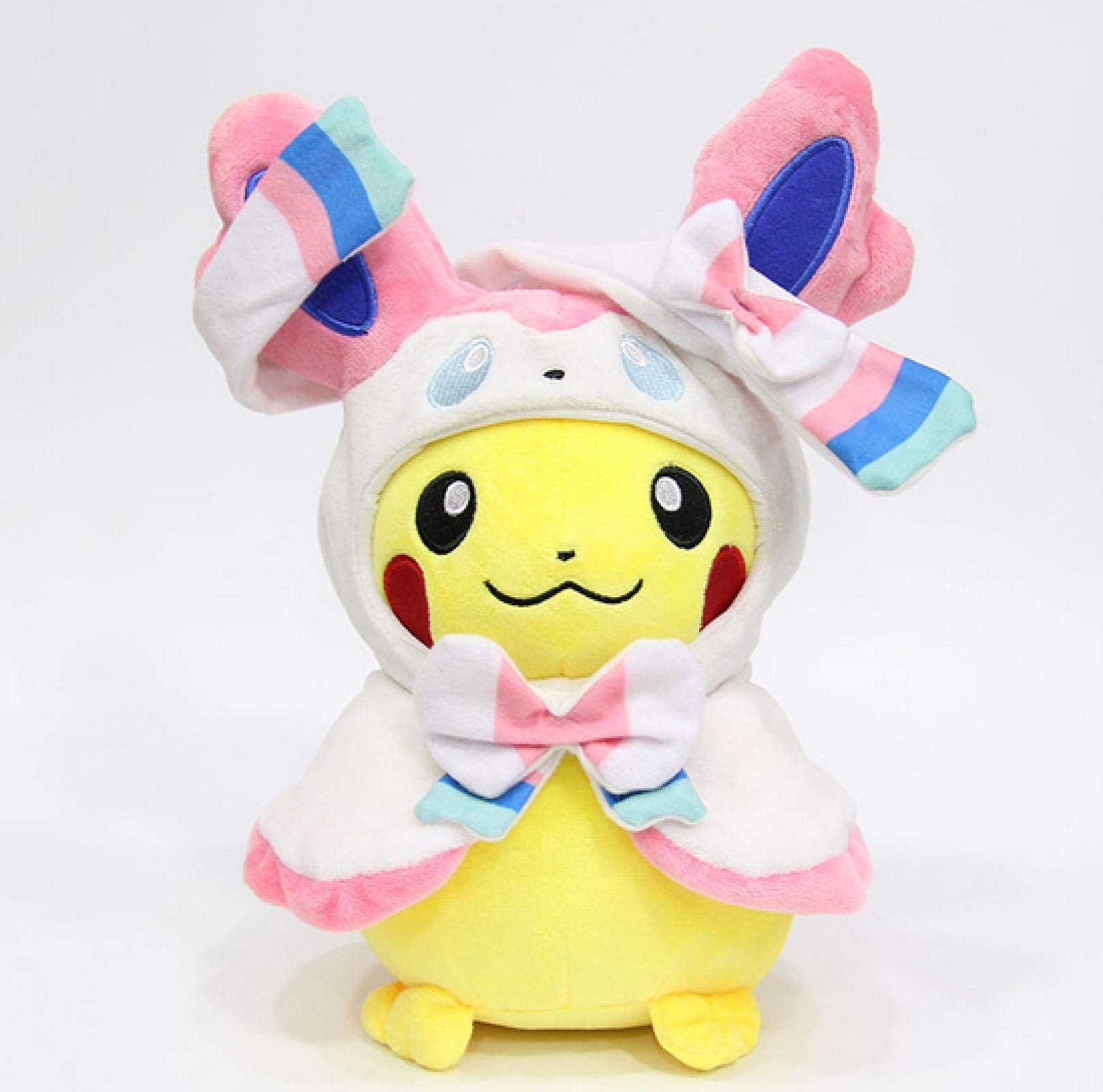 YLLAND Kawaii Pokemon Pikachu Cosplay Eevee Plush Toy 30Cm,Home Decoration Children Birthday Gift