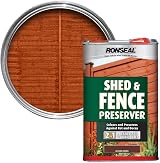Ronseal Shed & Fence Preserver Autumn Brown 5 Litre RSLSFAB5L view 2