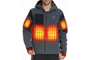 KEMIMOTO Heated Jacket for Men Women 20000mAh 12V Battery Pack, Heated Hoodie Hand Warmth