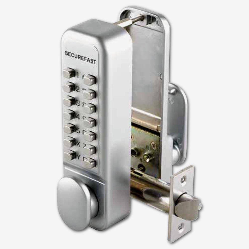 Securefast Digital Keypad Bolt Lock - Easy Code Change with Knob & Holdback Padlock