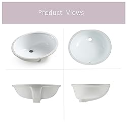 MEJE 19.5"x16" Oval Shape Bathroom Sink