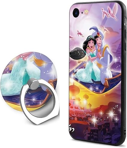 Amazon Co Jp アラジン 世界をめぐる旅へ 光る Iphone7 8 ケース Tpuガラス電話ケースカバー リングバックル 超薄型軽量 ファッション 耐衝撃カバーケース 家電 カメラ