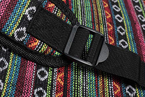 ZHRUNS Guitar Bag Bohemian Acoustic Guitar Case Soft Foam Padded 40/41 Inch Guitar Gig Gag Backpack with Neck Protector Pillow Pad,Dual Shoulder Strap&pocket (Green pattern)