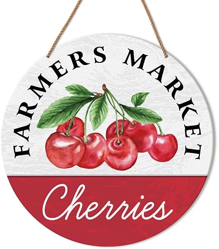 Round Metal Tin Sign Rustic Wall Decor Farmers
