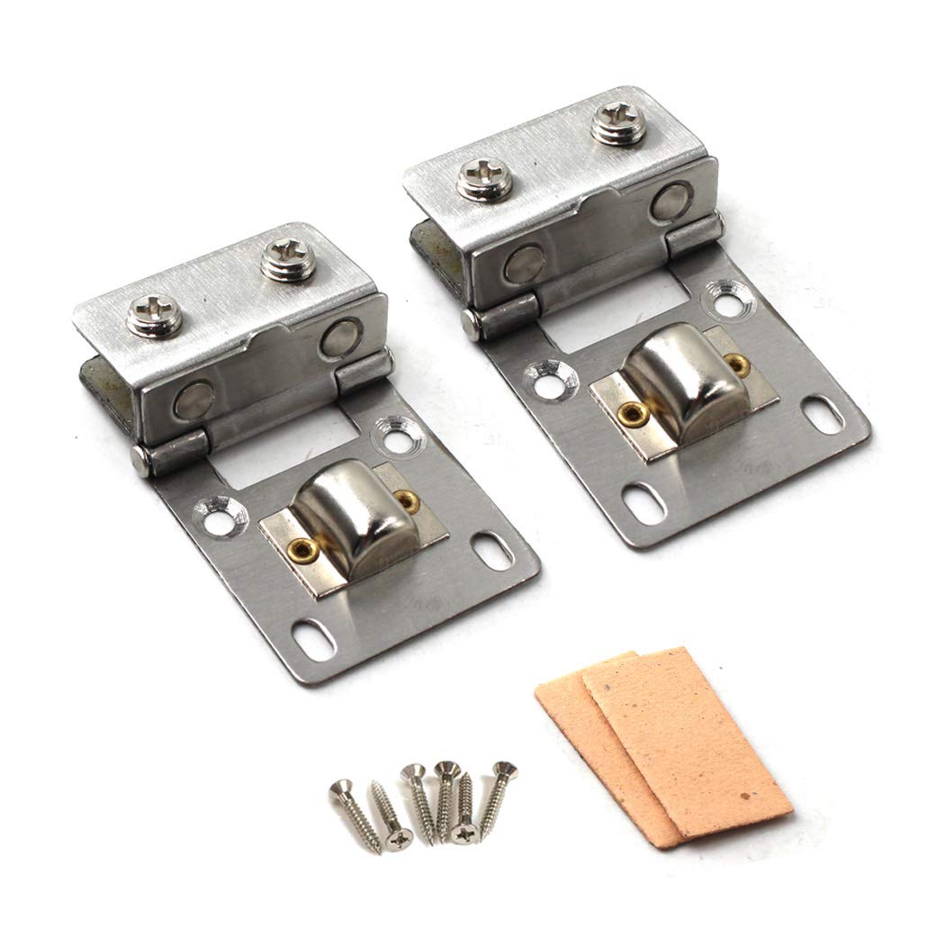 Glass Cabinet Hinges Stainless Steel Door Hinge Clamp for Shower Door Come with Screws for 5-8mm Thickness Glass (Pack of 2)