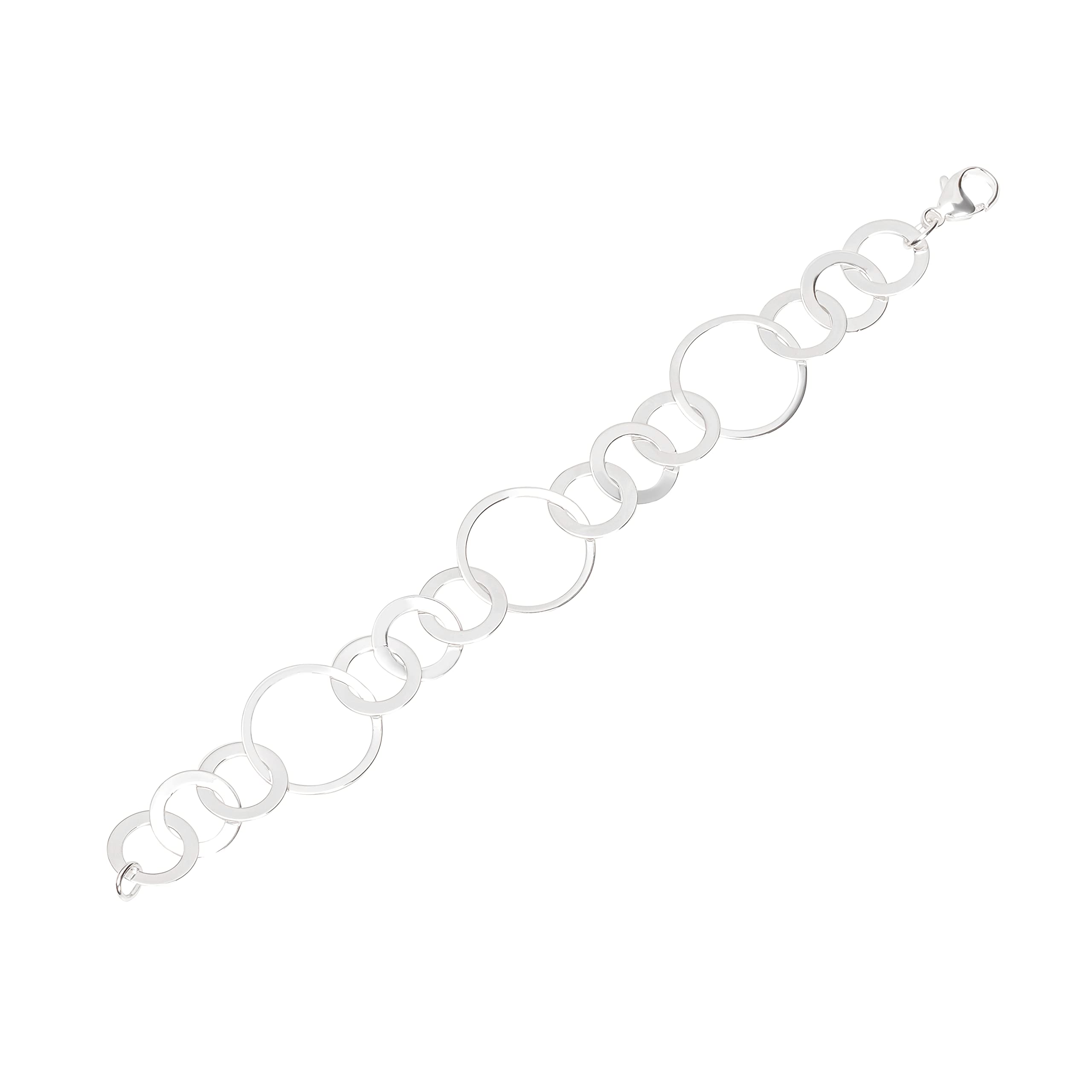 NKlaus bracelet 925 sterling silver 20,5cm Luna chain ladies bracelet chain designer chain 12824