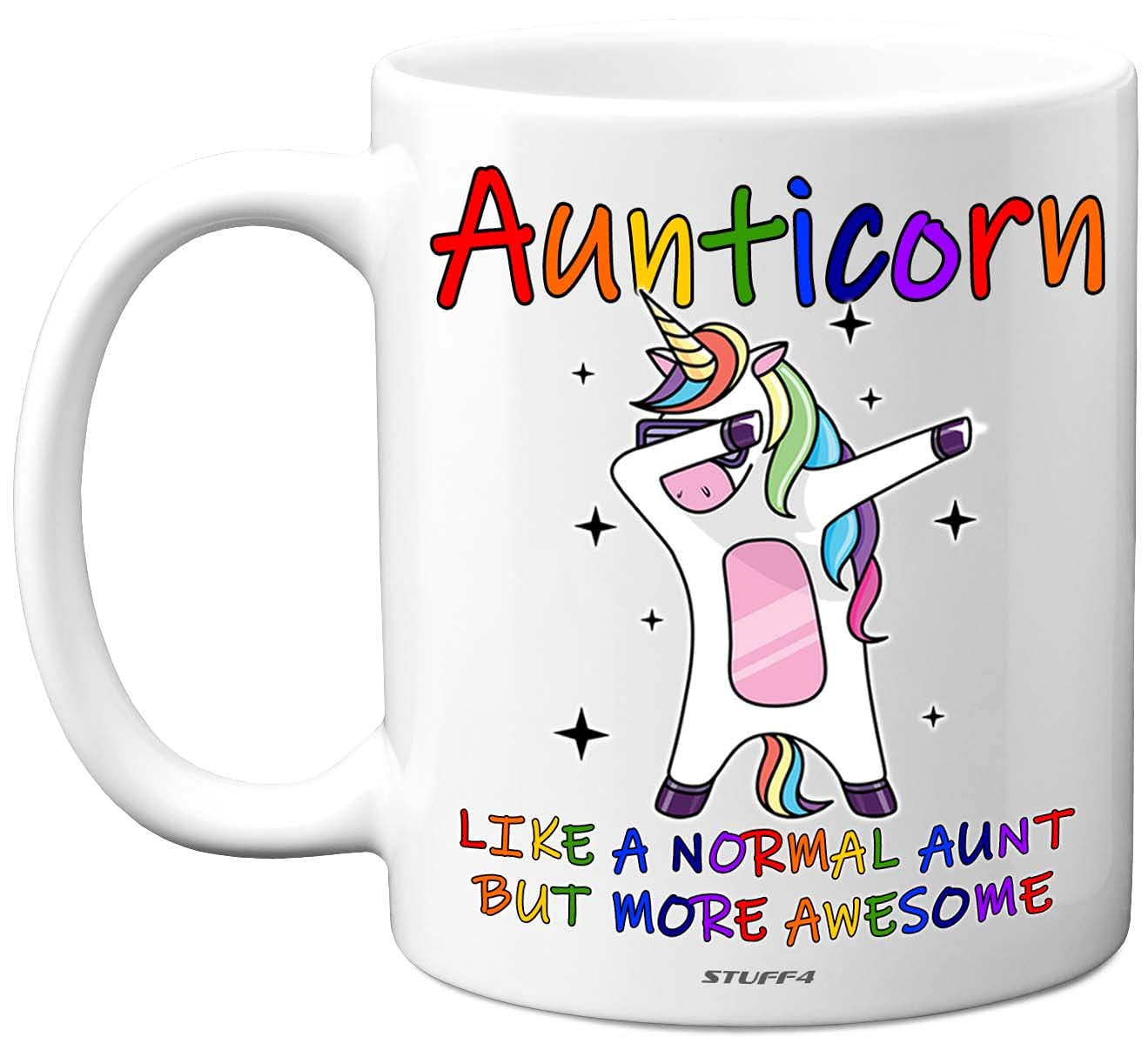 Stuff4 Auntie Gifts - Aunticorn Auntie Mug, 11oz Ceramic Unicorn Coffee Mugs/Cup Dishwasher Safe, Birthday Gifts, Best Birthday for Christmas, Presents