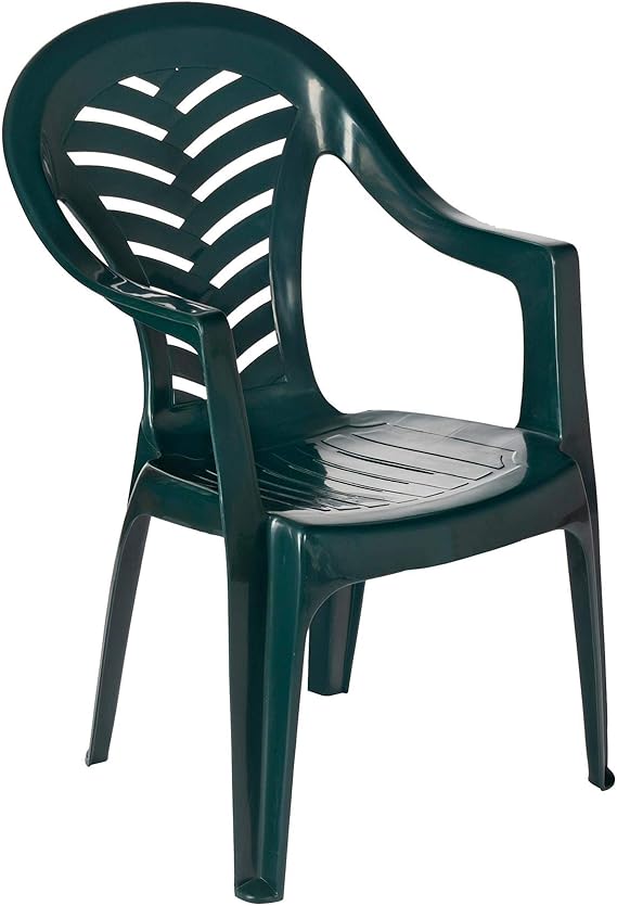 Resol Palma silla de jardín verde Patio plástico al aire libre