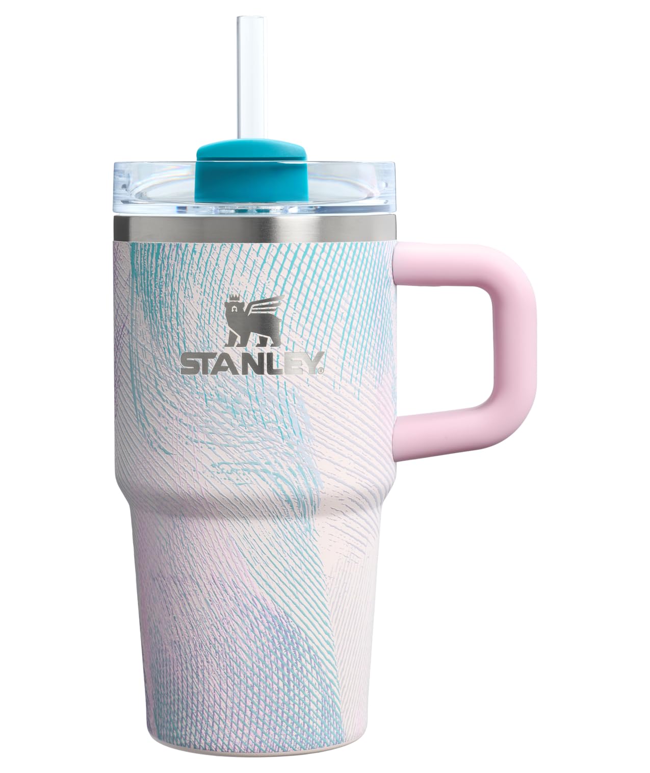 STANLEY Quencher H2.0 Tumbler with Handle and Straw 20 oz | Flowstate 3-Position Lid | Cup Holder Compatible for Travel | Insulated Stainless Steel Cup | BPA-Free | Sea Glass Plume