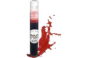 BLOODY MARY Fake Blood Make Up Spray Body Paint - 0.25oz - For Cosplay, Horror Costume, Theater Blood, Vampire Accessories, Scary Things - Skin Friendly Washable Looks Realistic Thick Blood
