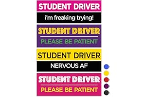 Rio Salto New Driver Magnet for Car Reflective Please Be Patient New Driver Signs for Car Student Driver Magnetic Safety Signs Novice Driver Warning Vehicle Bumper Sticker Removable Funny Student
