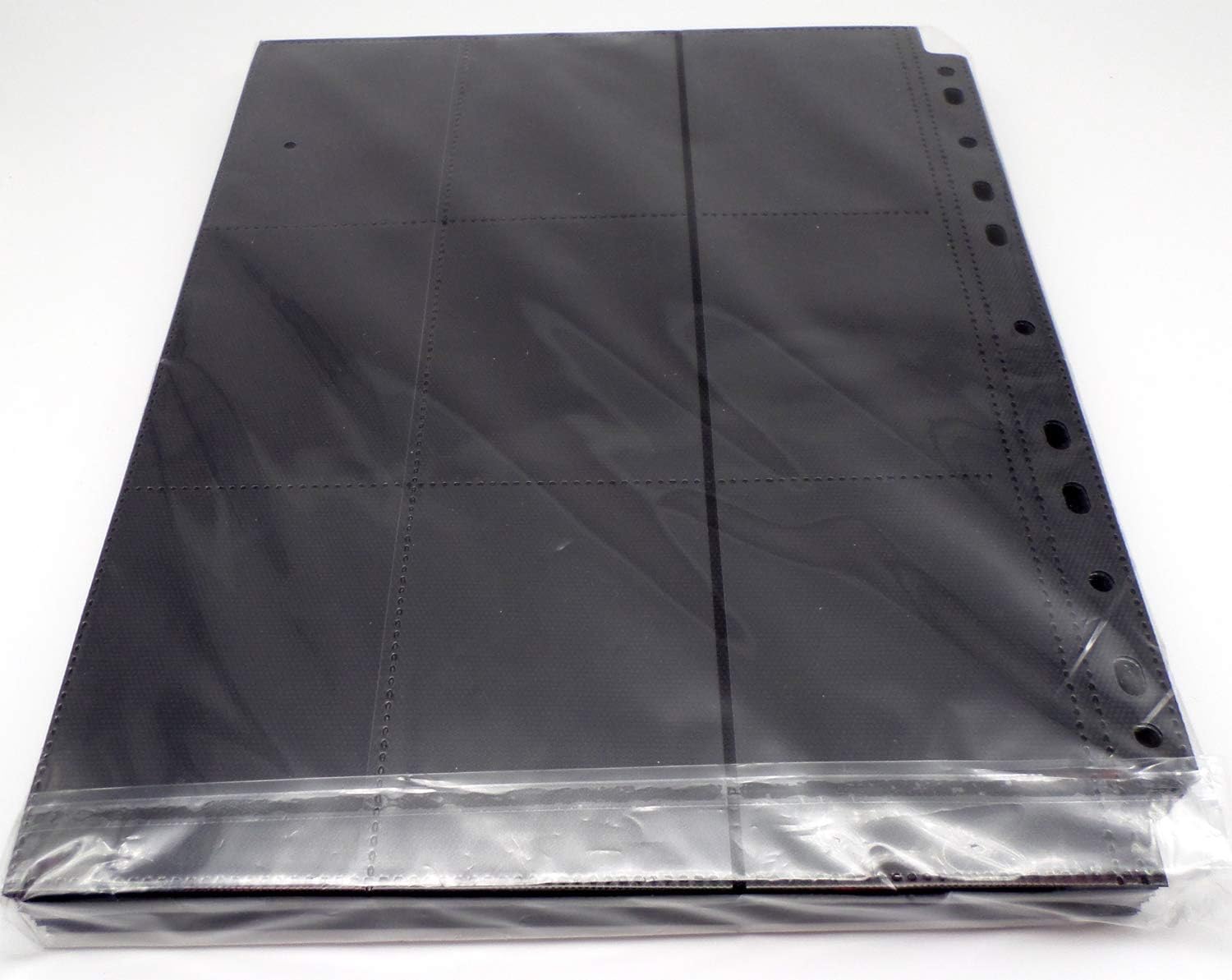 docsmagic.de 50 18-Pocket Pages Black - Sideloading - MTG PKM YGO - 11-Hole, 50 Pages, 18-Pocket Sideloading - Image 4