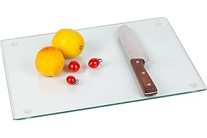 Murrey Home Glass Cutting Board for Kitchen Counter Protector, Tempered Glass Chopping Boards Dishwasher Safe, Small Clear Co