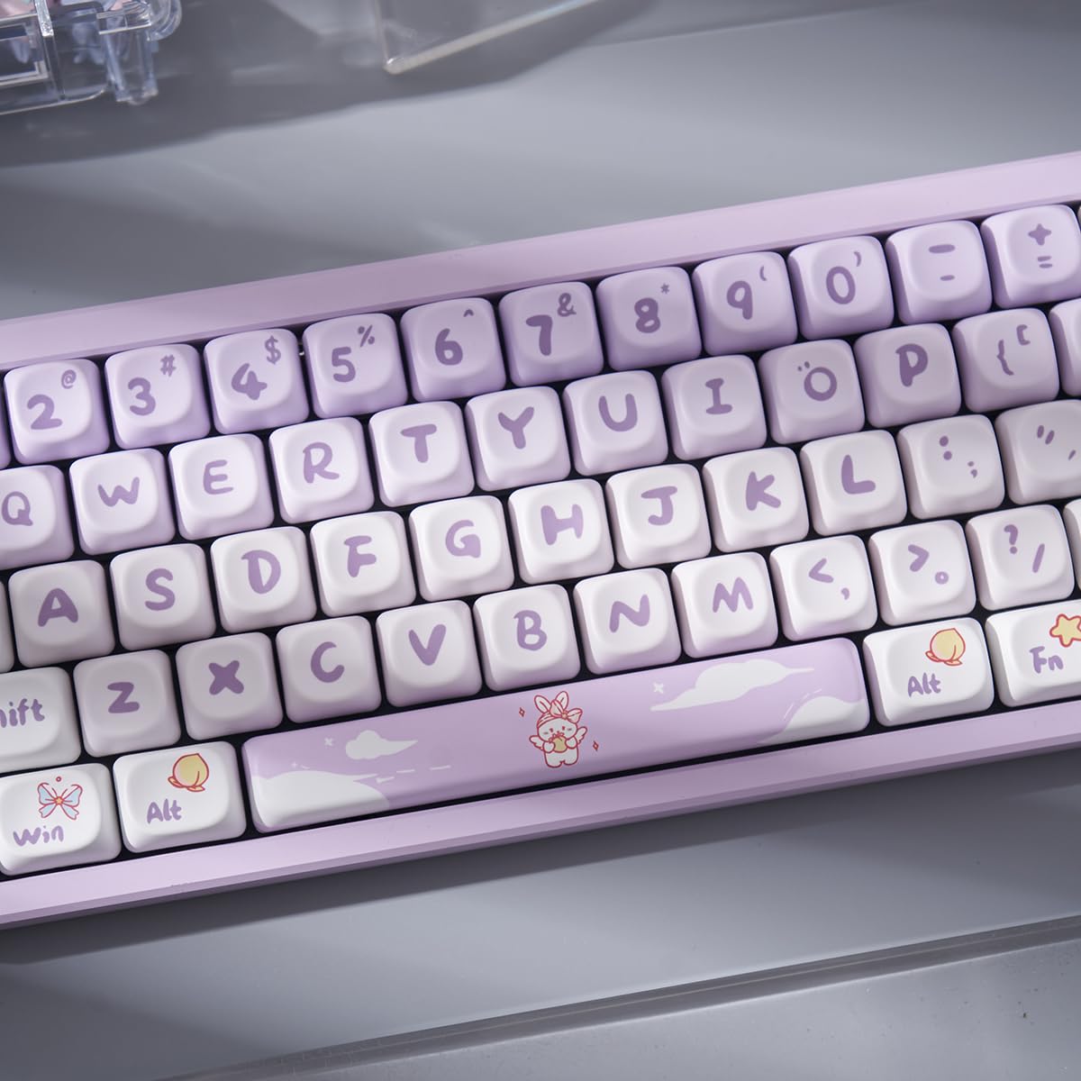 Mua Purple Keycaps, PBT MOA Profile Keycap, Round Cute Keycap, Custom ...