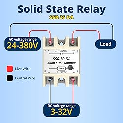 YQSIYU SSR-60DA Input 3-32V DC Single Phase Solid
