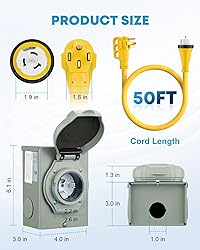 Kohree 50 Amp Generator Cord and Pre-drilled Power