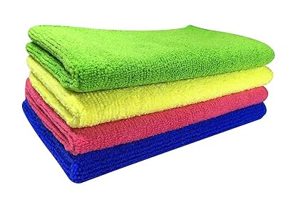 SOFTSPUN Microfiber Ultra Absorbent Hand & Face Towel Wipes, 20X30 CM (Set of 4)(Multicolor)