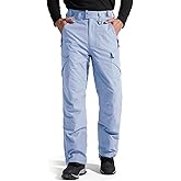 FREE SOLDIER Men's Waterproof Snow Insulated Pants Winter Skiing Snowboarding Pants with Zipper Pockets