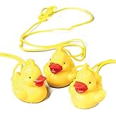 Dozen Classic Yellow Rubber Duck Duckie Necklaces