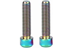 Bnineteenteam 2Pcs Alloy Disc Brake Caliper Screw Bolts M6 X 25mm Bolts Screws for Mountain Bike