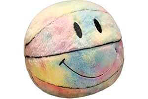 bLwhzfi 11.8 inch Simple Smiling Face Basketball Smiling Face Pillow Plush Gift Halloween Funny Expression Children's Room De